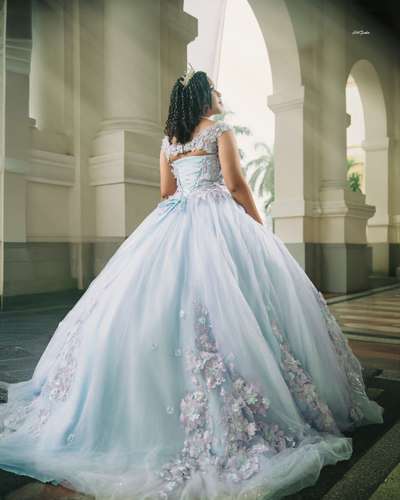 Vestido de 15 años Color Lila Celeste
