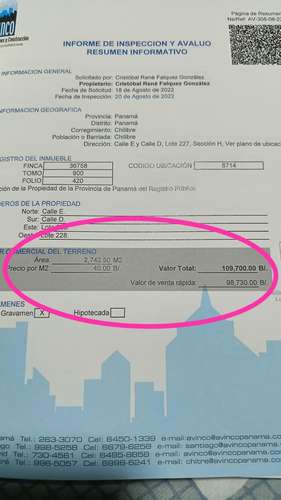 Se vende terreno Titulado en Chilibre - Panama. Trato directo con el propietario. - Imagen 8