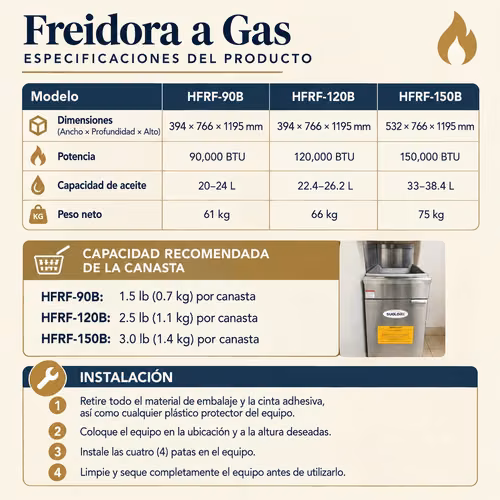Freidora a gas NUEVA