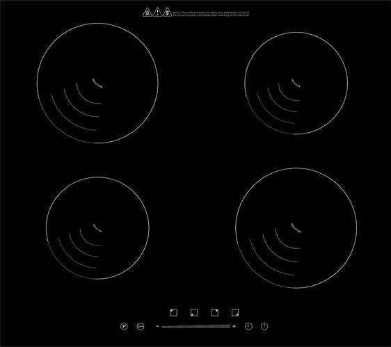 Estufa de Inducción 4 Fogones 220V Empotrable + Sobremesa 7000W 9 Niveles – Timer y Bloqueo