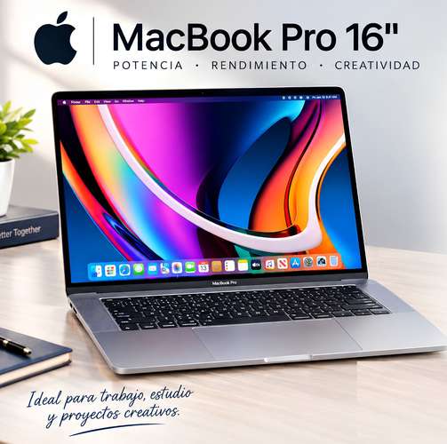 MacBook Pro 16-inch with Apple M1 Pro chip, 16 GB unified memory and 512 GB SSD.
