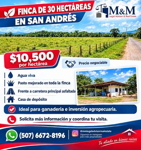 Espectacular finca de 30 hectáreas en San Andrés con vistas a las montañas
