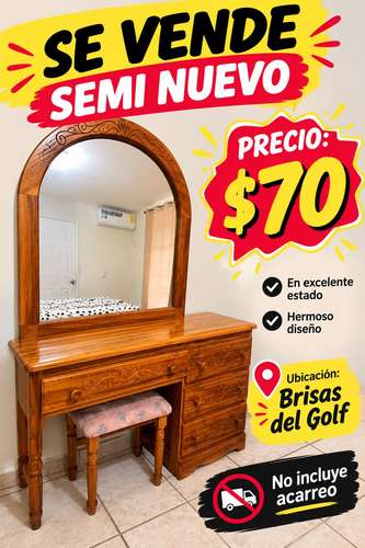 SE VENDE PEINADORA CON ESPEJO X REMATE