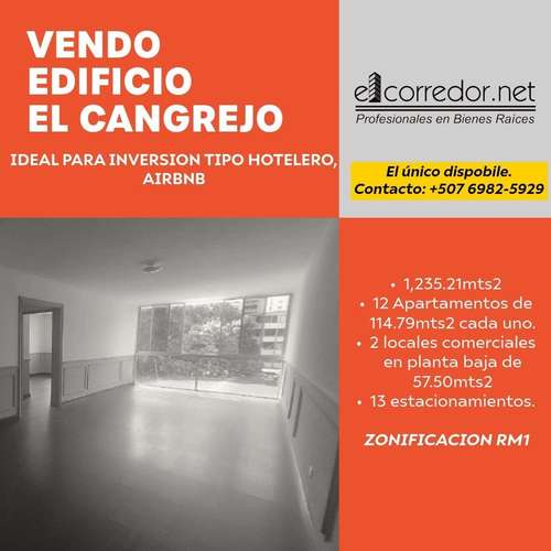 SU MEJOR INVERSION EN LA ZONA DE EL CANGREJO - SE VENDE EDIFICIO 