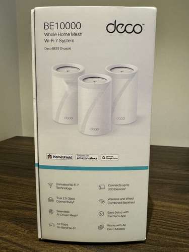 TP-Link Deco 7 Pro (BE63) – Sistema Wi-Fi 7 Mesh, pack de 3 – Como nuevo