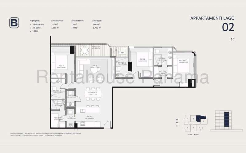 Exclusivo proyecto de apartamento de 3 recámaras en Santa María con vista al lago y amenidades de lujo