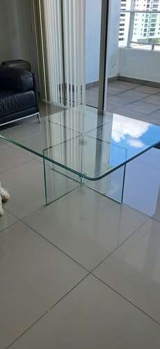 Mesa de Centro Minimalista – Totalmente de Cristal Templado