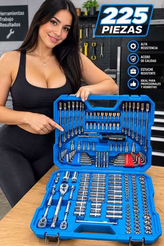 Juego de herramienta de 225 piezas nuevas 