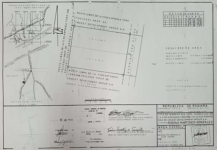 Sea Cliff. Terreno 2200mts servido $105,000.00neg - Imagen 8
