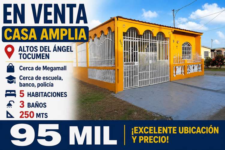 HERMOSA CASA CÉNTRICA NUEVO TOCUMEN