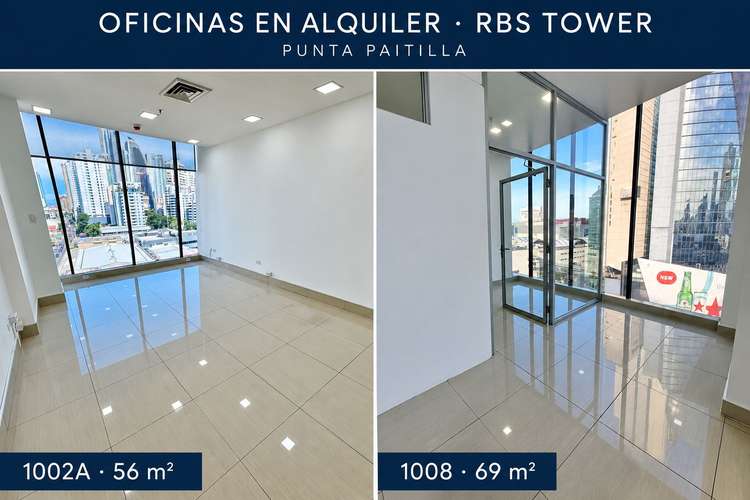 Oficinas en Alquiler · 56 y 69 m² con Vista a la Ciudad · RBS Tower