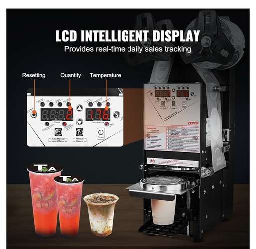 Máquina selladora de vasos VEVOR + rollo de sellado – $230 - Imagen 5