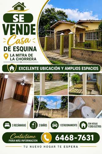 Se vende hermosa casa de esquina en la barriada Brisas de Belén en la Mitra de La Chorrera