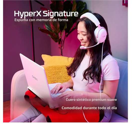AUDÍFONOS GAMER HYPERX CLOUD III WHITE/PINK GAMING HEADSET "SON NUEVOS"