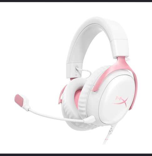 AUDÍFONOS GAMER HYPERX CLOUD III WHITE/PINK GAMING HEADSET "SON NUEVOS"