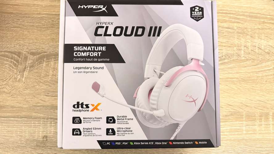 AUDÍFONOS GAMER HYPERX CLOUD III WHITE/PINK GAMING HEADSET "SON NUEVOS"