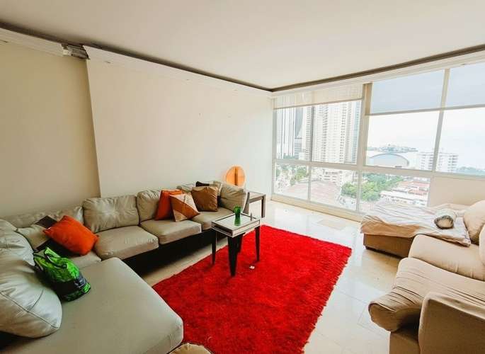 Apartamento en alquiler de 3 recámaras con línea blanca en Punta Pacífica