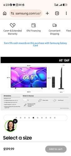 Tv samsung 65 puldadas Qled 4k venta rapida
