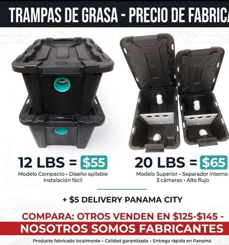 Trampas de grasa para restaurante y food truck 