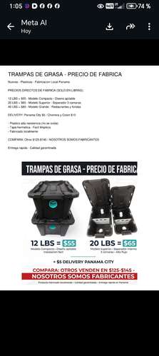 Trampas de grasa para restaurante y food truck 