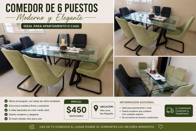 Se vende juego de comedor