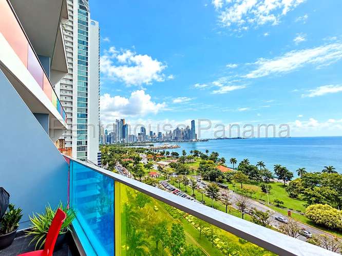 Alquiler Apartamento Amoblado con Terraza y Jacuzzi Privado Vista al Mar 121 m2 Avenida Balboa - ALYC 27-3056 - Imagen 2