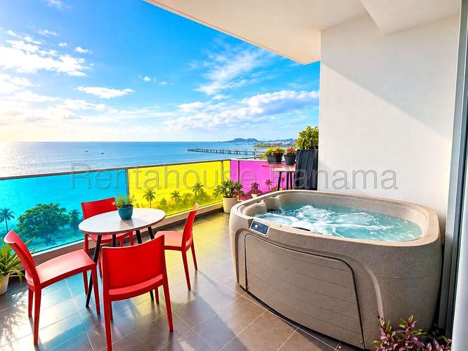 For Rent Furnished Apartment with Private Jacuzzi Terrace · Ocean View 121 m2 Avenida Balboa - ALYC 27-3056