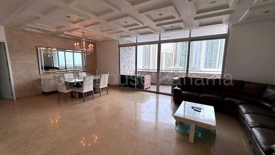 Alquiler Apartamento Remodelado Amoblado 229 m2 Vista al Mar 3 Balcones PH Torre del Parque Paitilla - ALYC 27-297 - Imagen 2