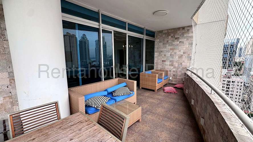 Alquiler Apartamento Remodelado Amoblado 229 m2 Vista al Mar 3 Balcones PH Torre del Parque Paitilla - ALYC 27-297 - Imagen 6