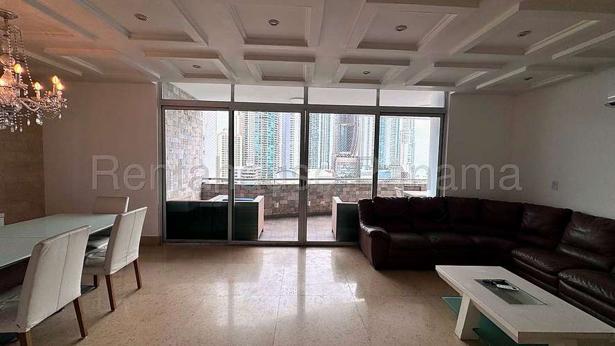 Alquiler Apartamento Remodelado Amoblado 229 m2 Vista al Mar 3 Balcones PH Torre del Parque Paitilla - ALYC 27-297 - Imagen 4