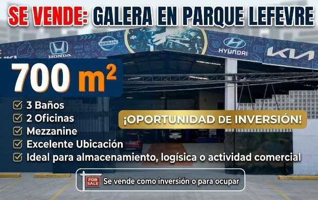 OPORTUNIDAD GALERA EN VENTA PARQUE UBICACIÓN ESTRATÉGICA - GG