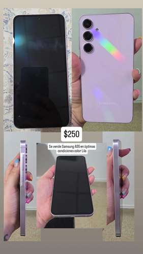 Samsung A55 color Lila Excelentes Condiciones