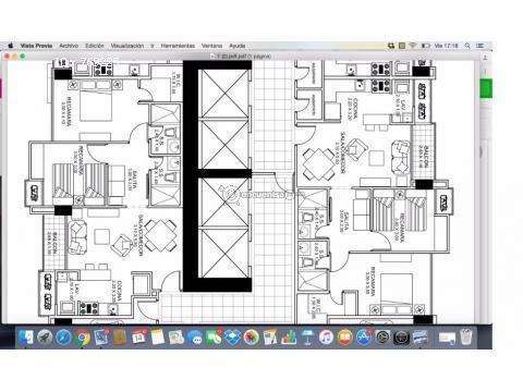 En Vía España: apartamento elegante de 3 dormitorios con área social premium