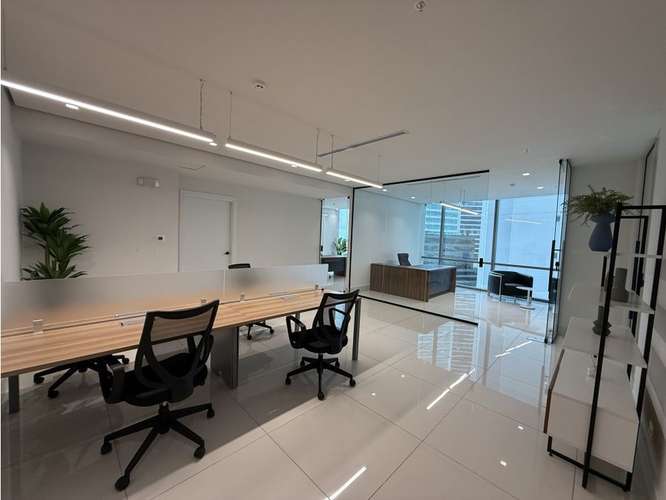 ALQUILER DE OFICINA AMOBLADA, 140M2 EN FINANCIAL PARK, COSTA DEL ESTE
