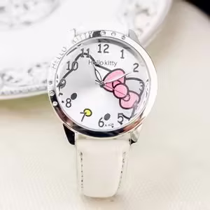 Reloj nuevo dorado y de piel Hello Kitty  $35  c/u