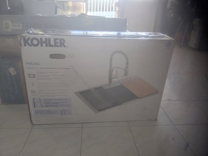  Fregadero KOHLER PROVO — Kit Completo Acero Inoxidable NUEVO EN CAJA  - Imagen 2