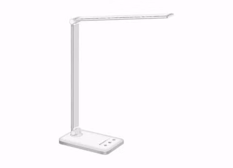 Escritorio con lámpara LED y silla giratoria - Imagen 2