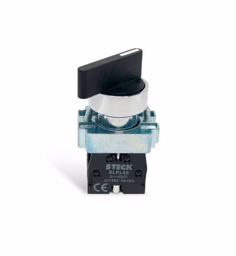 Selector met. 3 pos. Largo 22mm 2na sllm8to - steck