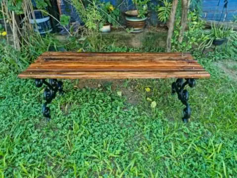 Banco de madera hierro fundido