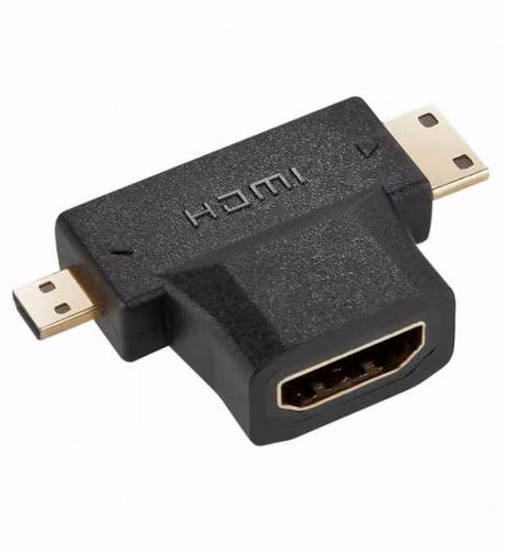 Adaptador hdmi a micro hdmi + mini hdmi 2 en 1
