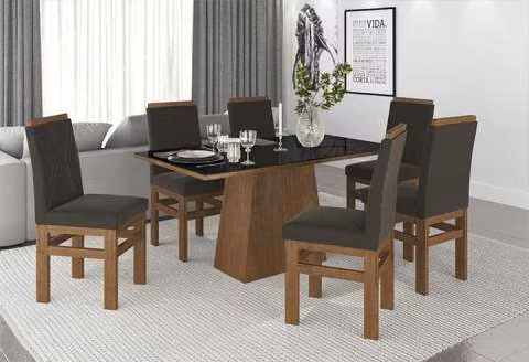 Mesa Zamarchi 142-2 con 6 sillas