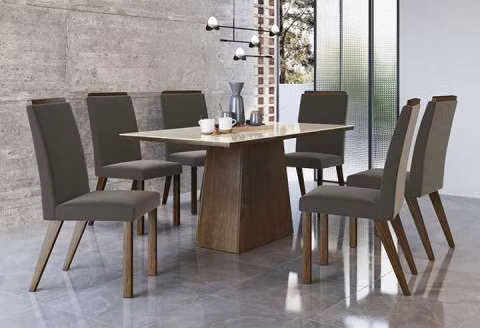 Mesa Zamarchi 142 con 6 sillas