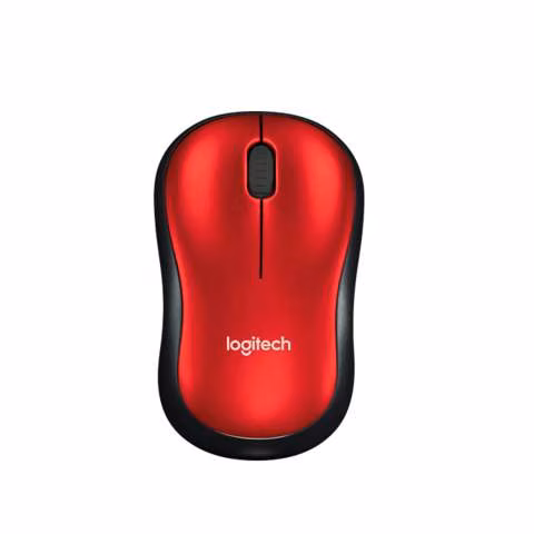 Mouse Wireless Logitech M185 - Rojo