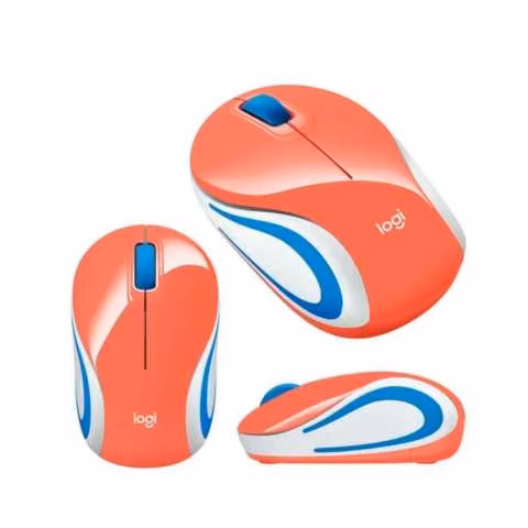 Mouse Wireless Logitech M187 - Coral - Imagen 2