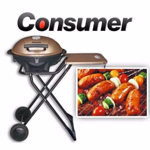 Parrilla eléctrica grill plegable Consumer