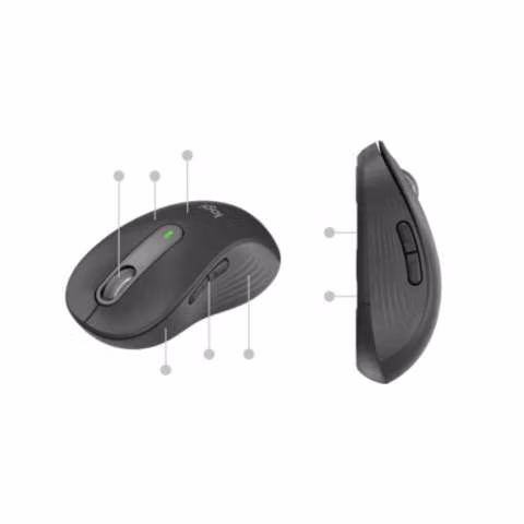 Mouse Wireless Logitech Signature M650 - Negro (L) - Imagen 3