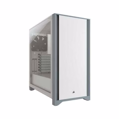 Gabinete Corsair 4000D vidrio templado blanco