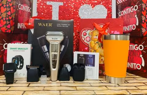 Super combo reloj smart d20 auricular inalámbrico afeitadora 3 en 1 Waer vaso térmico con tapa - Imagen 2