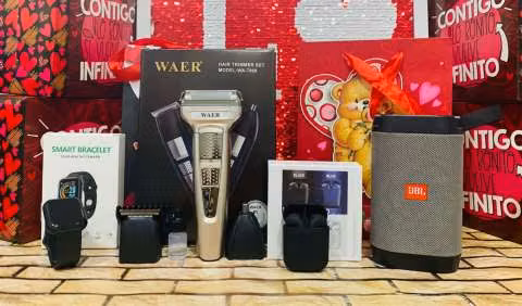 Super combo reloj smart d20 auricular inalámbrico afeitadora 3 en 1 Waer parlante Jbl con luces - Imagen 3