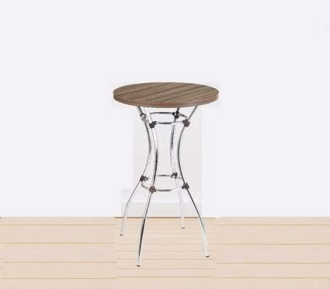 Mesa helen con patas cromadas